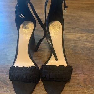 VINCE CAMUTO RUFFLE STRAP HEEL